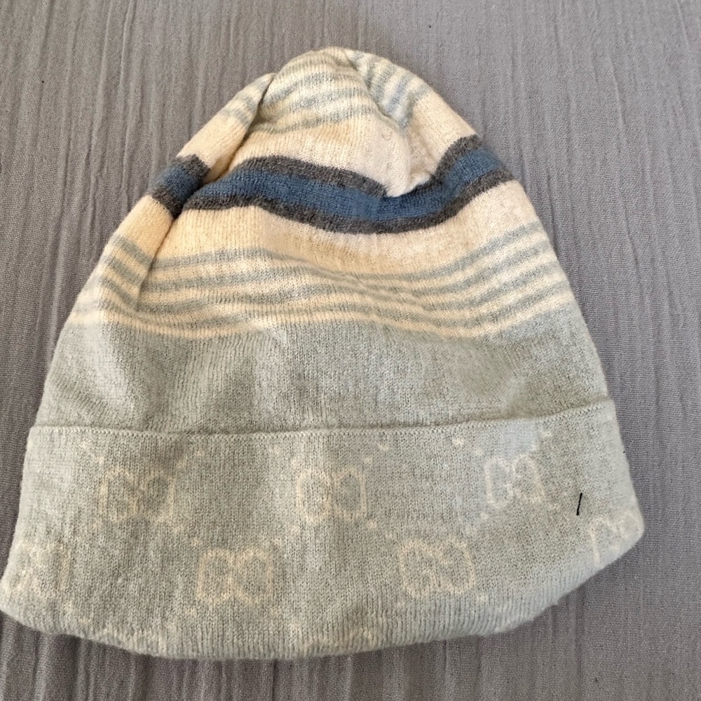 Striped Knit Gucci Beanie Hat